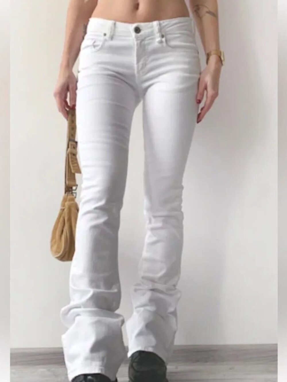 Fiorucci white flare jeans